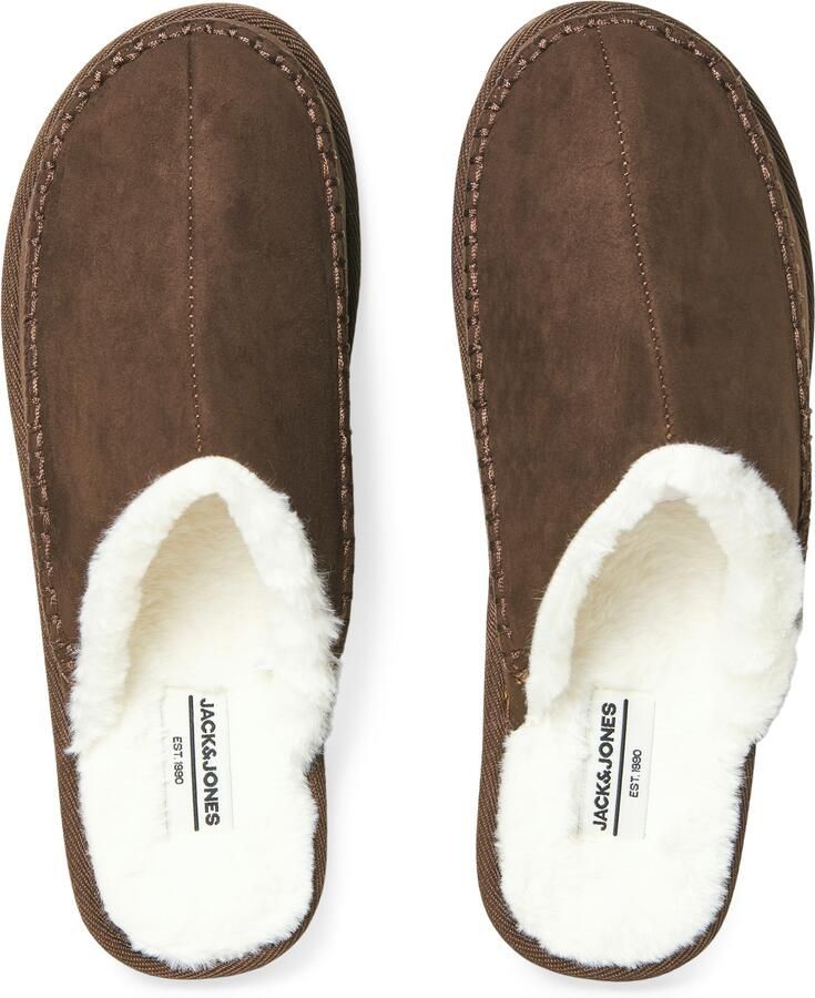 JACK & JONES Heren Instap Pantoffels JFWMANOR Donkerbruin - Foto 3