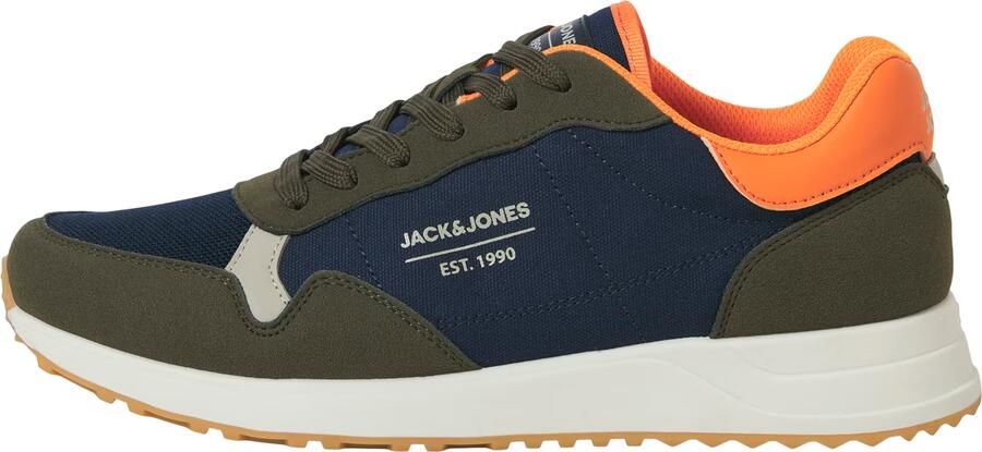 JACK & JONES Sneakers laag 'JFWBEECH' donkerblauw lichtgrijs olijfgroen lichtoranje - Foto 2