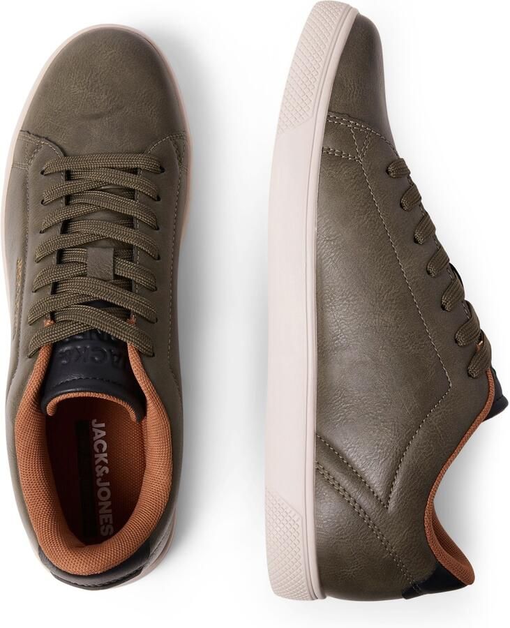 JACK & JONES Jfwbosley Pu Noos imitatieleren sneakers met logo - Foto 4