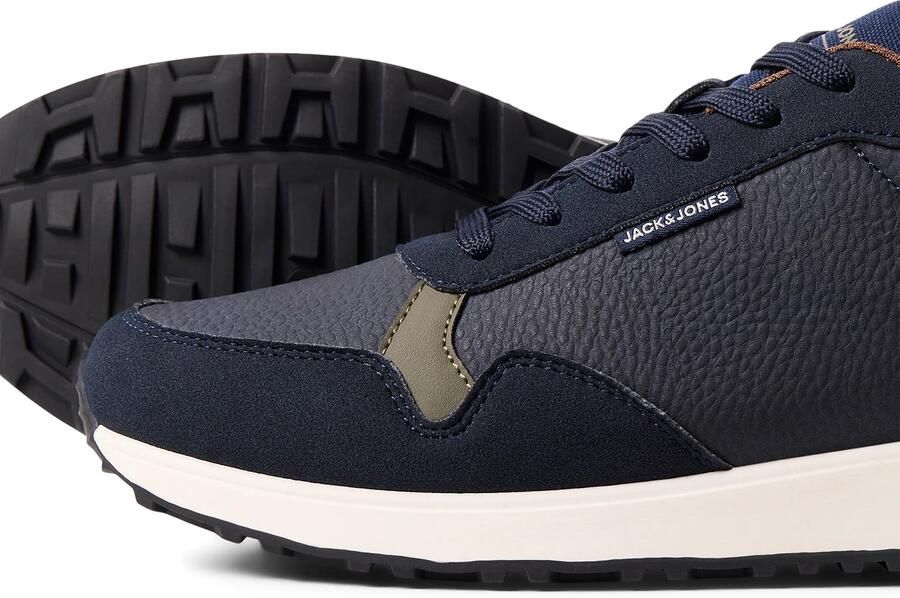 JACK & JONES Sneakers laag 'JFWBOWDEN' donkerblauw karamel olijfgroen - Foto 4