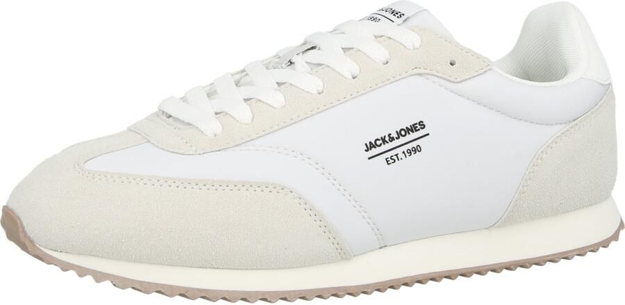 JACK & JONES Sneakers laag 'JFWRETRO RUNNER' zwart wit wolwit