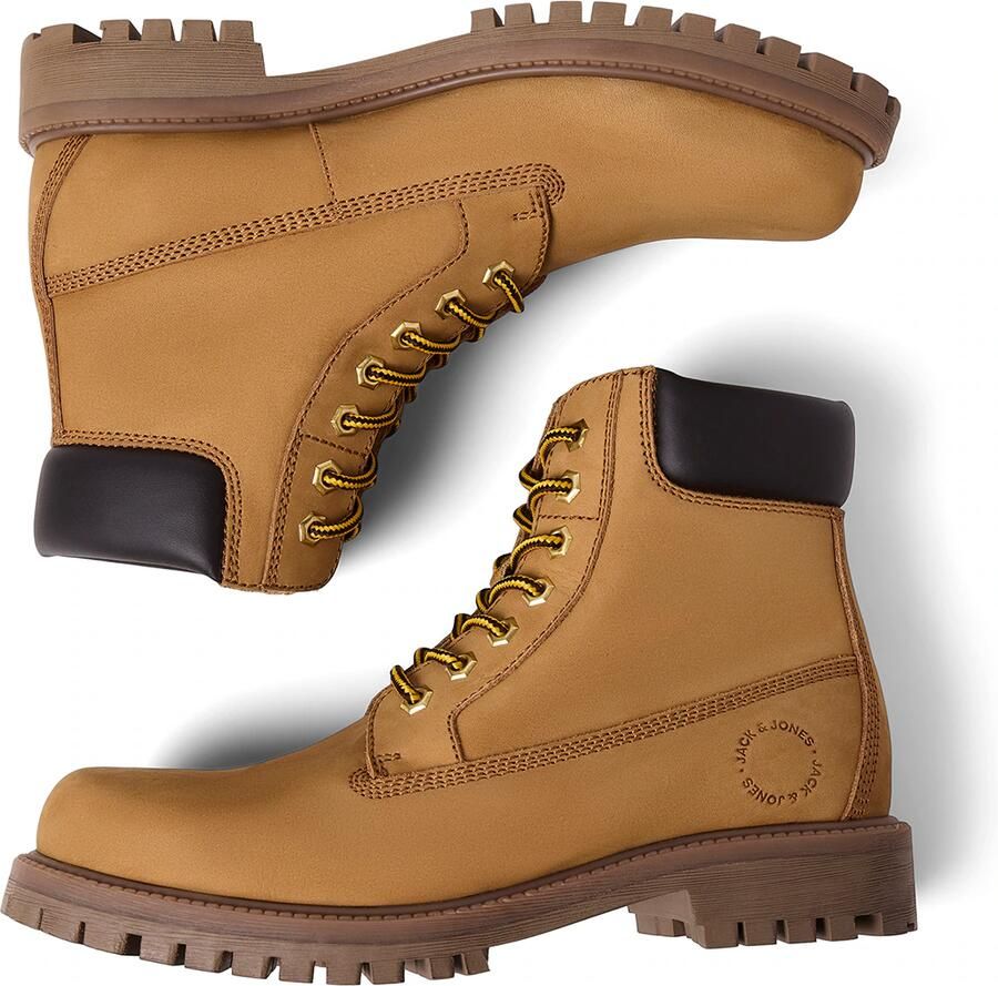 JACK & JONES Veterboots 'JFWMONTANA' mosterd zwart - Foto 2