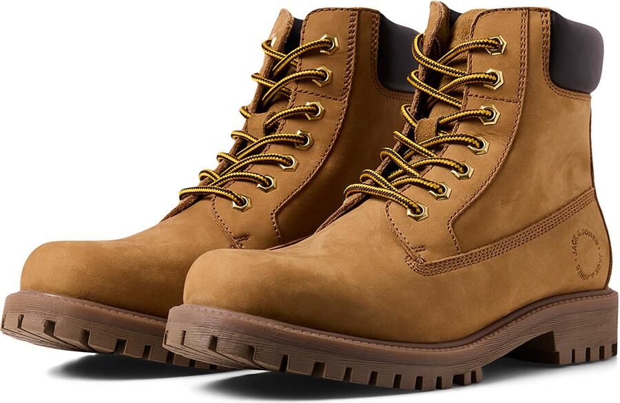 JACK & JONES Veterboots 'JFWMONTANA' mosterd zwart - Foto 5