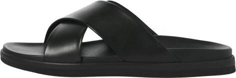 Jack & jones Slippers van leer met gestructureerde zool model 'VERONA'