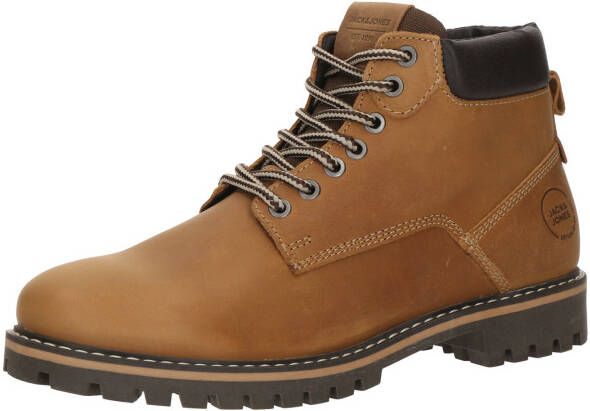 Jack & jones Leren boots met labelbadge model 'QUEENSWAY'
