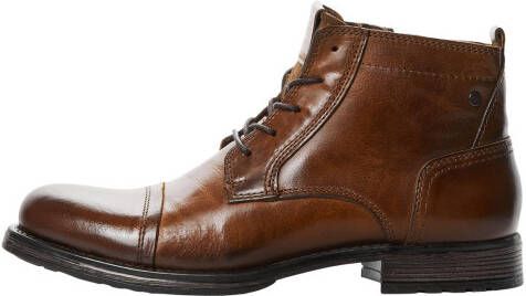 JACK&JONES Jack & Jones Bottine Heren Russel Mid Leather Cognac - Foto 2
