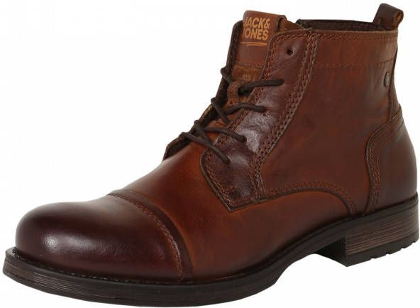 JACK&JONES Jack & Jones Bottine Heren Russel Mid Leather Cognac - Foto 3