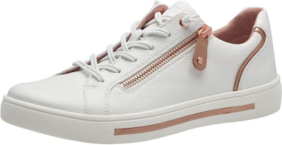 Jana Dames Sneaker 23660-152 Wit Rosegoud Wijdte H - Foto 5
