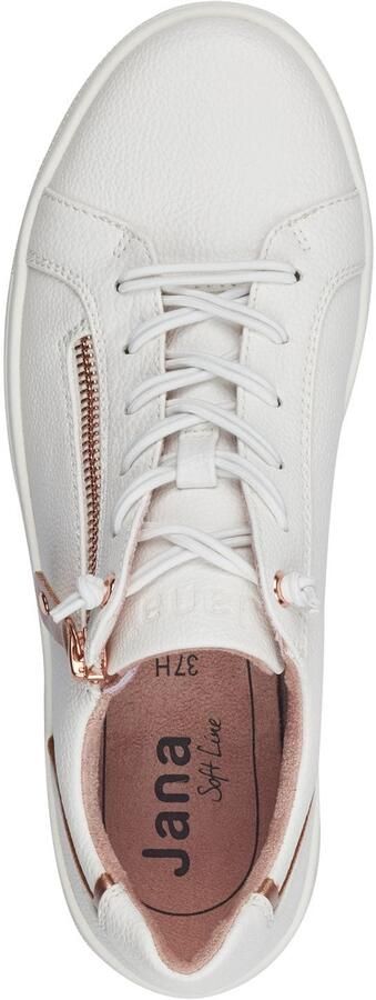 Jana Dames Sneaker 23660-152 Wit Rosegoud Wijdte H - Foto 3