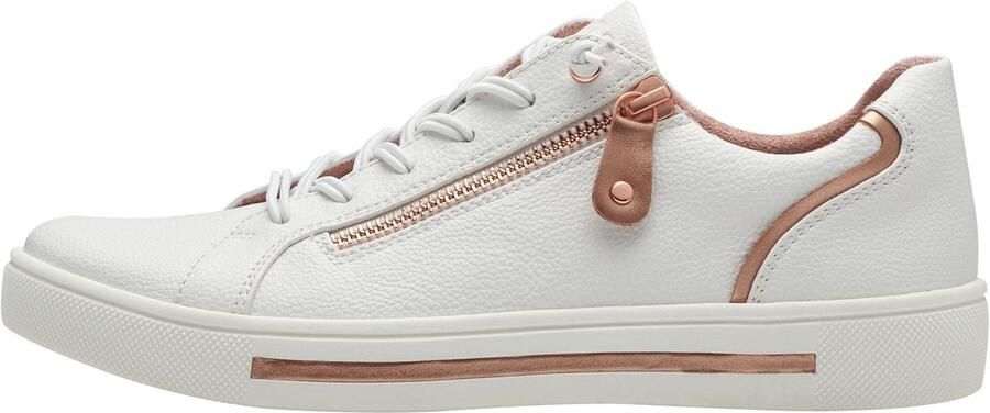 Jana Dames Sneaker 23660-152 Wit Rosegoud Wijdte H - Foto 6
