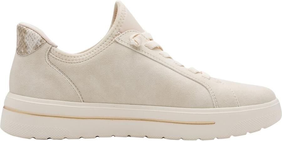 JANA Sportieve veterschoen 'Tamaris Schnür-Sneaker' beige