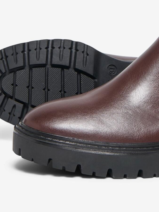 JDY Chelsea boots ' Emma' kastanjebruin zwart - Foto 4