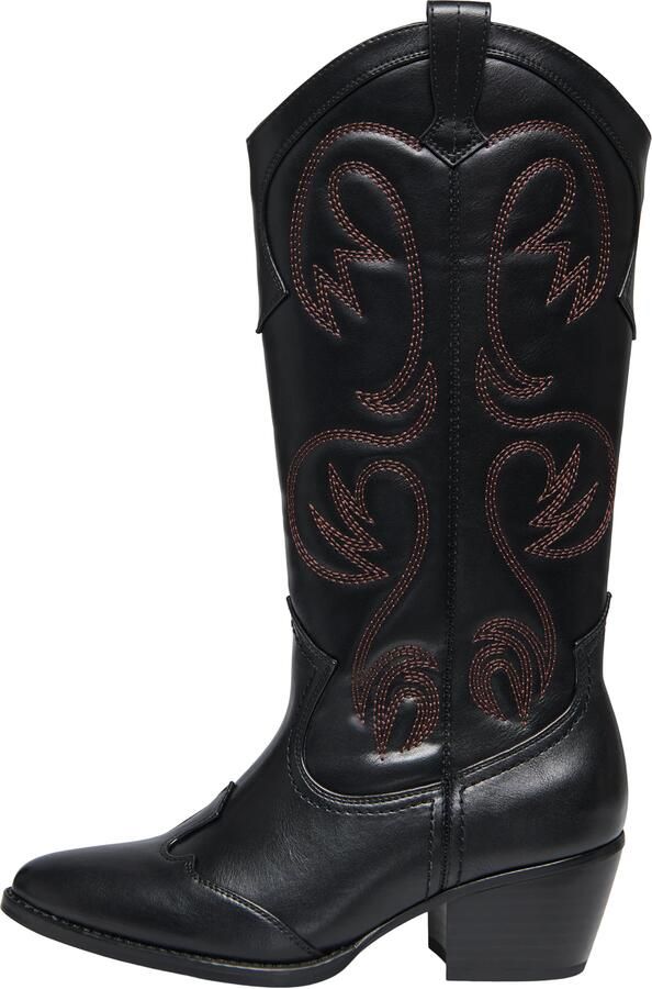 JDY Cowboylaarzen ' JANE' zwart