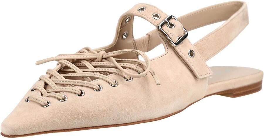 Jeffrey Campbell Ballerina met riempjes beige