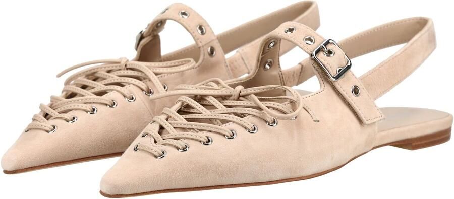 Jeffrey Campbell Ballerina met riempjes beige - Foto 5