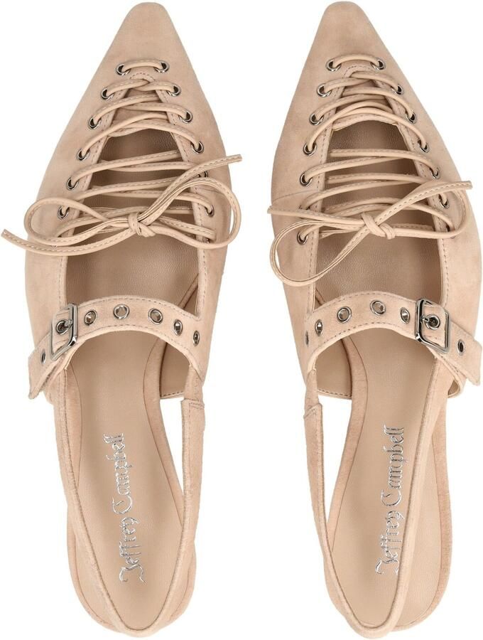 Jeffrey Campbell Ballerina met riempjes beige - Foto 2