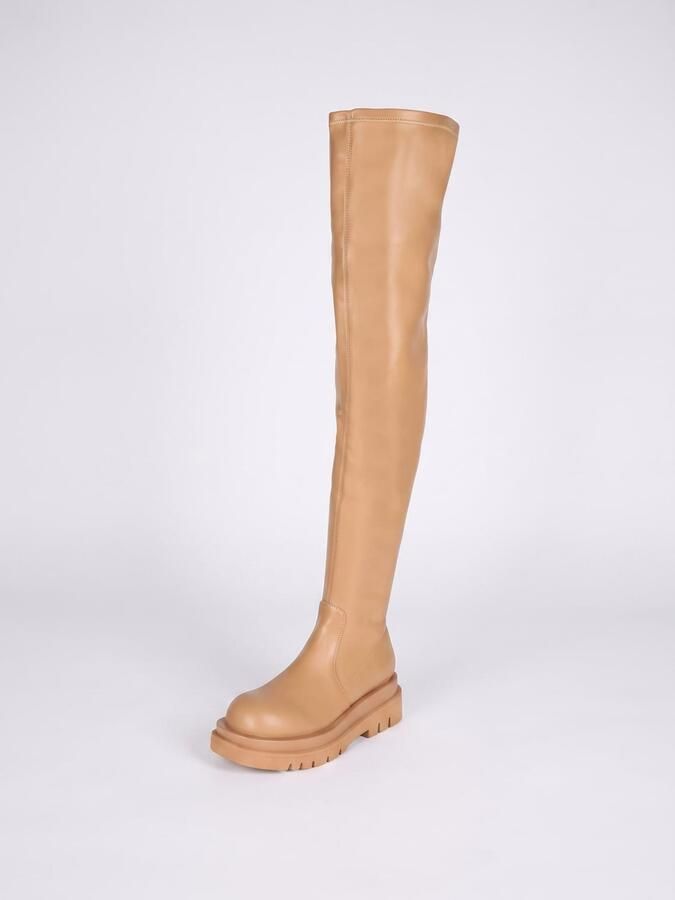 Jeffrey Campbell Laarzen 'Womens Tanked-Ok Beige Natural Boots' beige