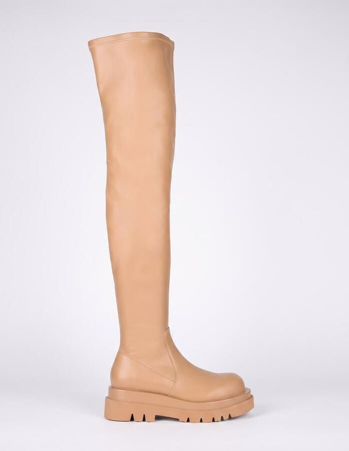 Jeffrey Campbell Laarzen 'Womens Tanked-Ok Beige Natural Boots' beige - Foto 3
