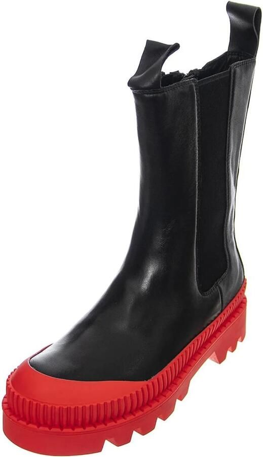 Jeffrey Campbell Laarzen 'Womens Trecking Black Red Boots' zwart