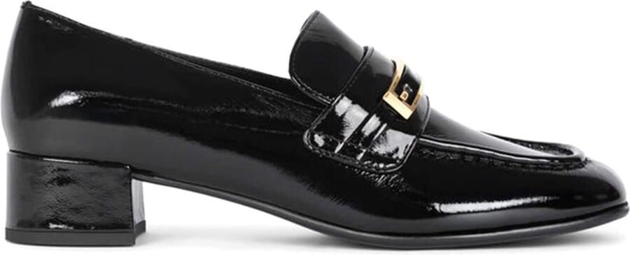 Jeffrey Campbell Mocassins 'BOOK-SMART BLACK CRINKLE PATENT' zwart