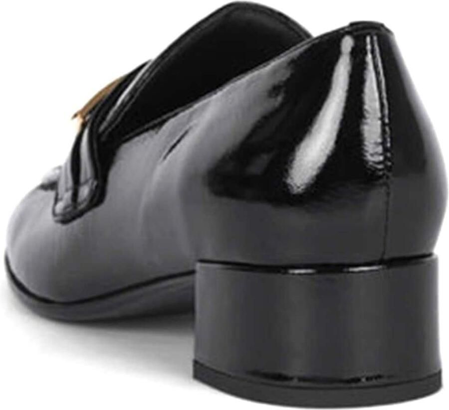 Jeffrey Campbell Mocassins 'BOOK-SMART BLACK CRINKLE PATENT' zwart - Foto 2