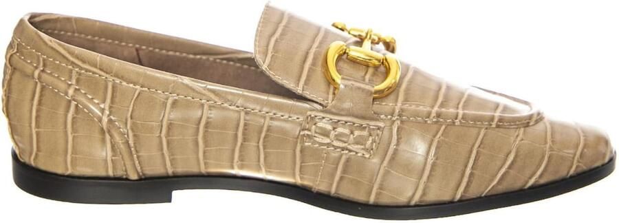 Jeffrey Campbell Mocassins 'W' Velviteen Dark Sand Croco' bruin - Foto 4