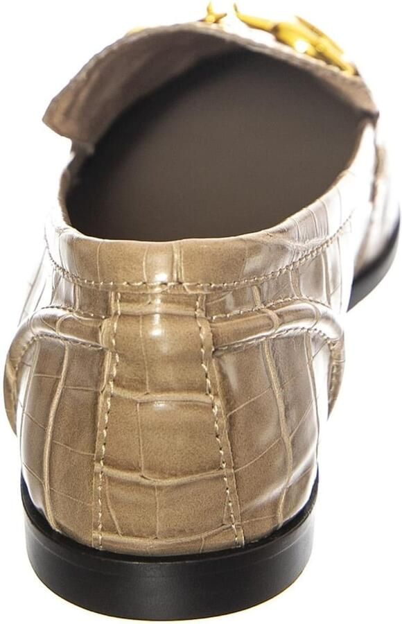 Jeffrey Campbell Mocassins 'W' Velviteen Dark Sand Croco' bruin - Foto 3