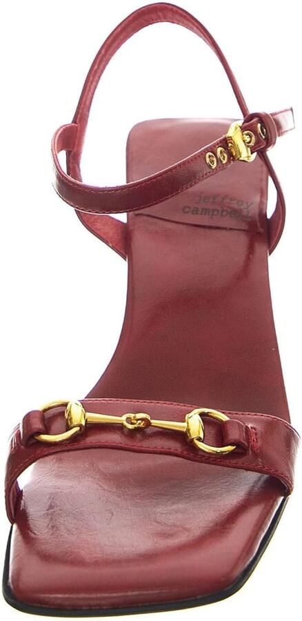 Jeffrey Campbell Sandaal 'Lively Red Gold Sandals' rood - Foto 4