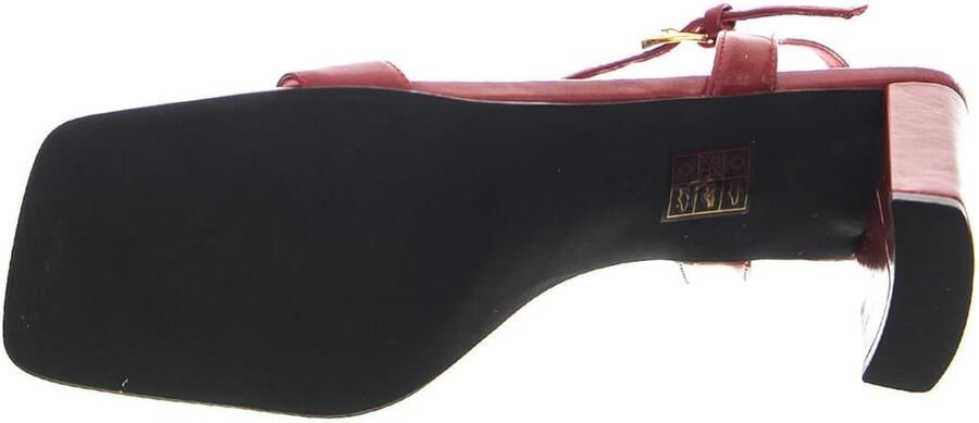 Jeffrey Campbell Sandaal 'Lively Red Gold Sandals' rood - Foto 5