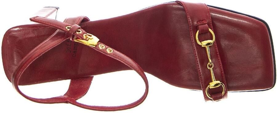 Jeffrey Campbell Sandaal 'Lively Red Gold Sandals' rood - Foto 6