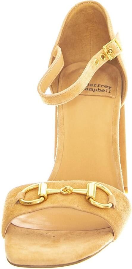 Jeffrey Campbell Sandaal 'Pop-Star-B Natural Gold Suede' beige - Foto 3