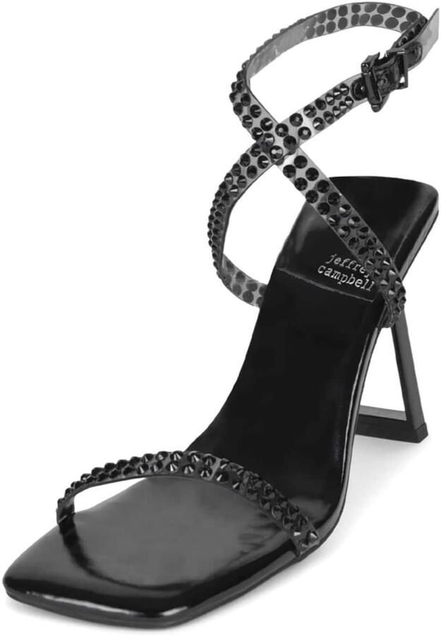 Jeffrey Campbell Sandaal 'W' Favored Black' zwart