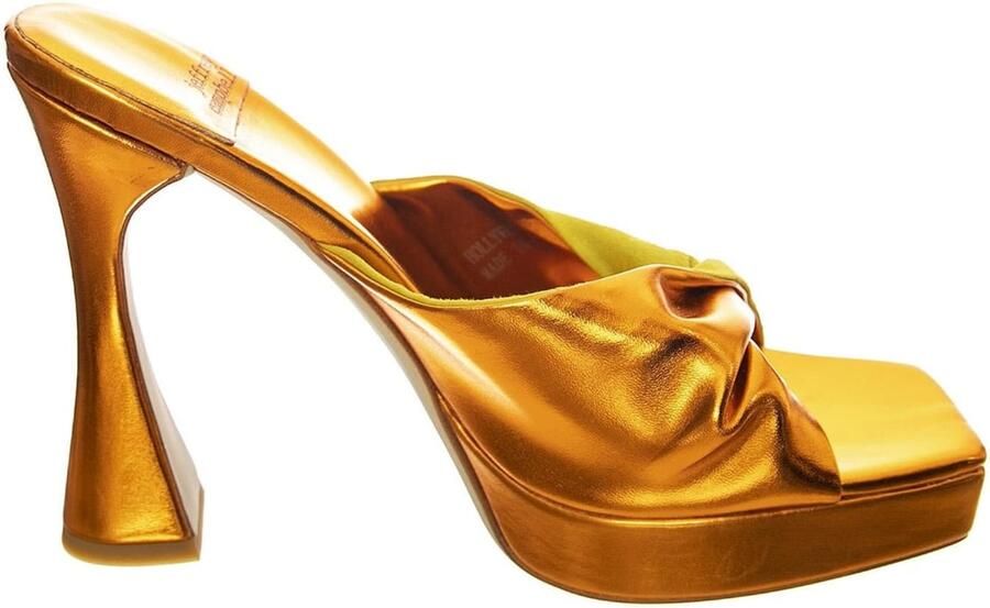 Jeffrey Campbell Sandaal 'W' Hollyweird Yellow Kid Suede and Pu Sandals' oranje - Foto 2