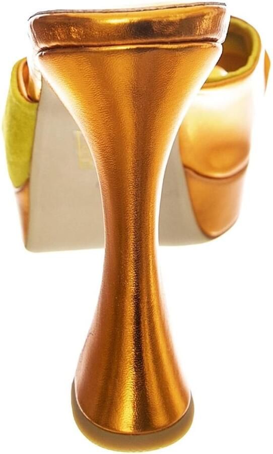 Jeffrey Campbell Sandaal 'W' Hollyweird Yellow Kid Suede and Pu Sandals' oranje - Foto 3