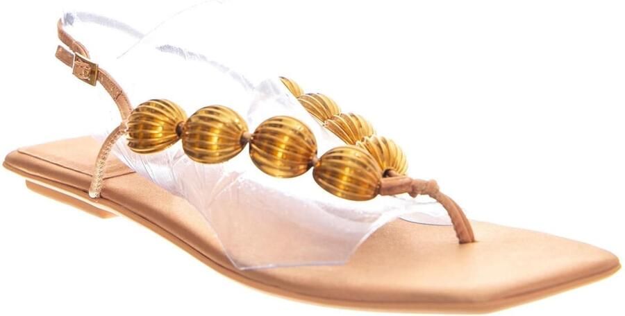 Jeffrey Campbell Sandaal 'YUCATAN BEIGE SATIN GOLD' beige - Foto 4