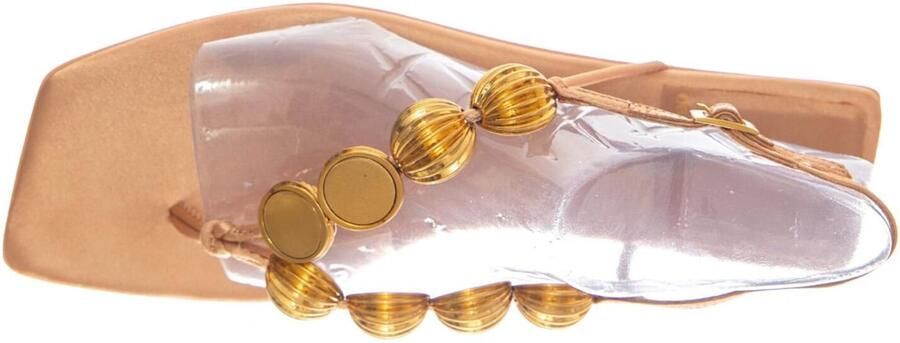 Jeffrey Campbell Sandaal 'YUCATAN BEIGE SATIN GOLD' beige - Foto 5