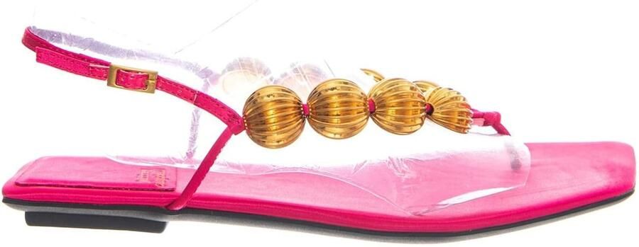Jeffrey Campbell Sandaal 'YUCATAN FUCHSIA SATIN GOLD' rosa