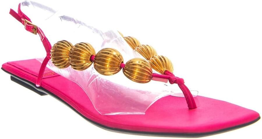 Jeffrey Campbell Sandaal 'YUCATAN FUCHSIA SATIN GOLD' rosa - Foto 4