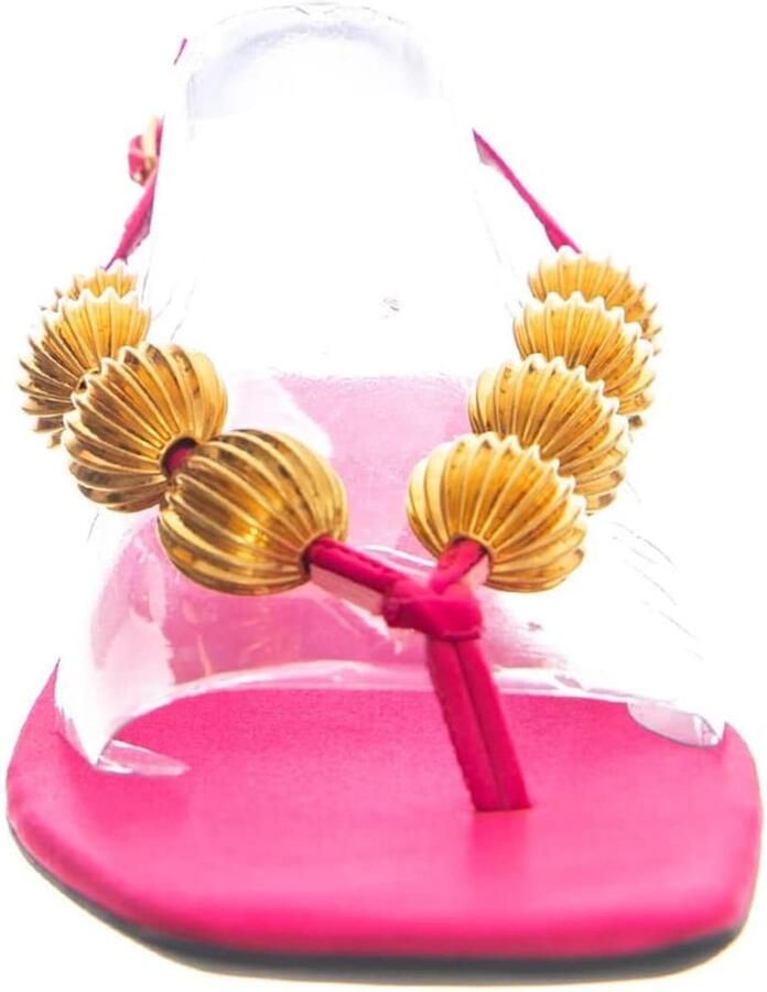 Jeffrey Campbell Sandaal 'YUCATAN FUCHSIA SATIN GOLD' rosa - Foto 3