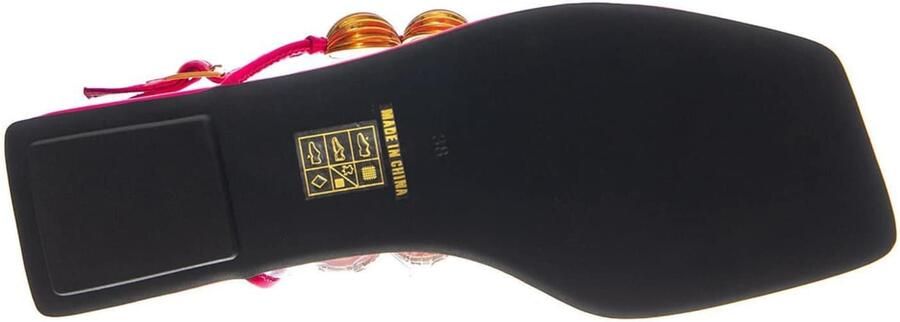 Jeffrey Campbell Sandaal 'YUCATAN FUCHSIA SATIN GOLD' rosa - Foto 6