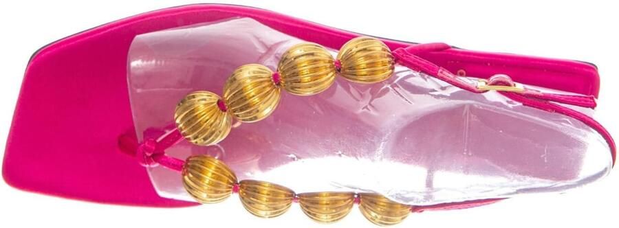 Jeffrey Campbell Sandaal 'YUCATAN FUCHSIA SATIN GOLD' rosa - Foto 5
