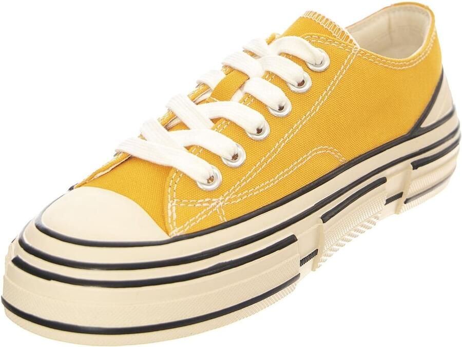 Jeffrey Campbell Sneakers laag 'JC Play Endorphin-H Canvas Yellow Shoes' geel