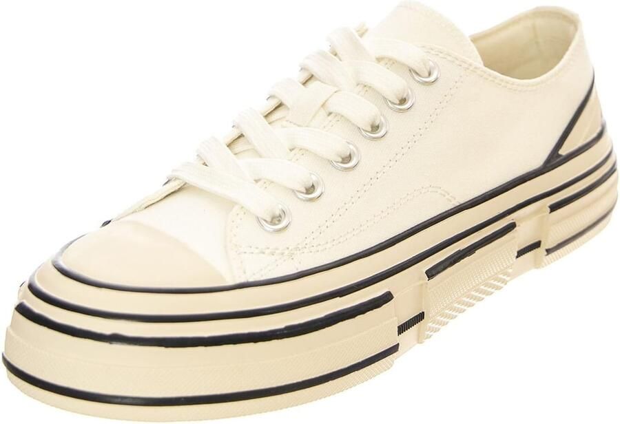 Jeffrey Campbell Sportieve veterschoen 'JC Play Endorphin-H Canvas White Shoes' wit