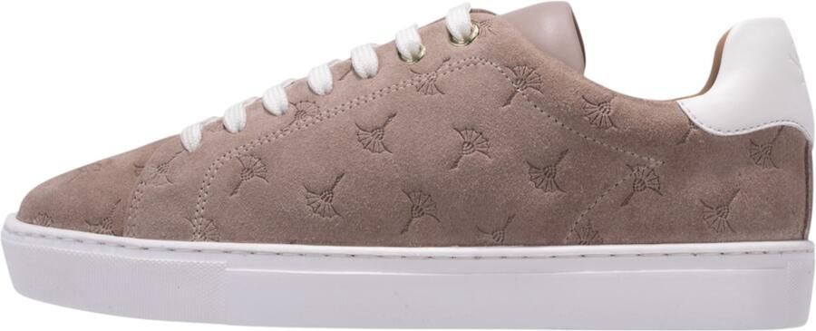 JOOP! Sneakers laag 'Velo Stampa Cari' donkerbeige wit