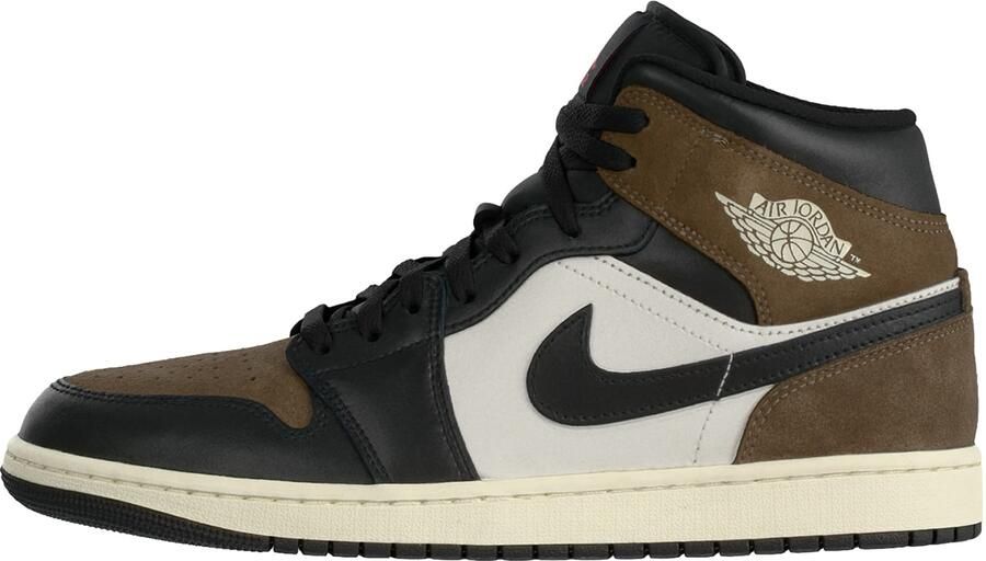 NIKE Sportschoen 'AIR JORDAN 1' olijfgroen zwart wit