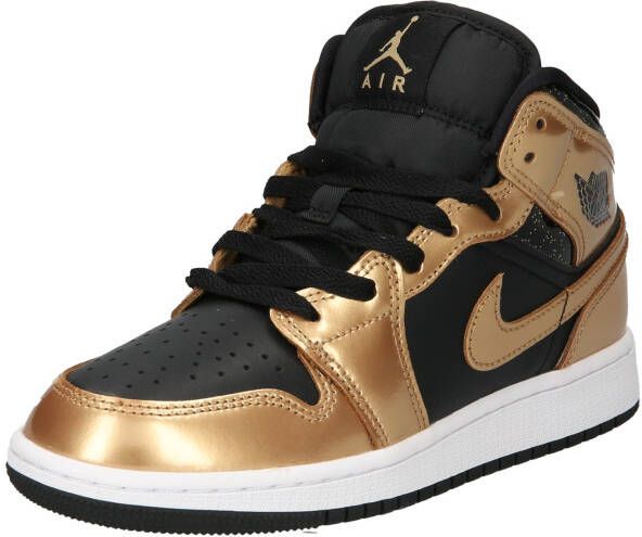 Nike Jordan 1 Mid SE Sneakers Unisex Metallic Gold Black - Foto 3