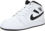 Jordan Kinderschoenen Air 1 Mid White White Black Black - Thumbnail 2