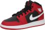 Nike Jordan Air Jordan 1 MID Sneakers Kids Zwart Wit Rood Doos zonder deksel - Thumbnail 4
