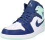 Jordan Air 1 Mid Mystic Navy Mint Foam White Schoenmaat 47 1 2 Sneakers 554724 413 - Thumbnail 3