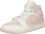 Nike Air Jordan 1 Mid Roze Wit Beige Sneakers Dames Doos Zonder Deksel - Thumbnail 3